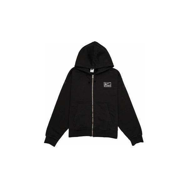 Nike x Stussy Stone Washed Fleece Zip Hoodie (SS24) Black