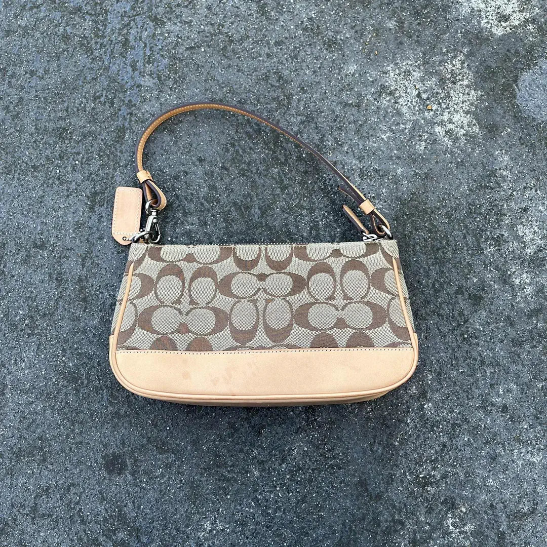 Coach Tan Canvas Shoulder Bag