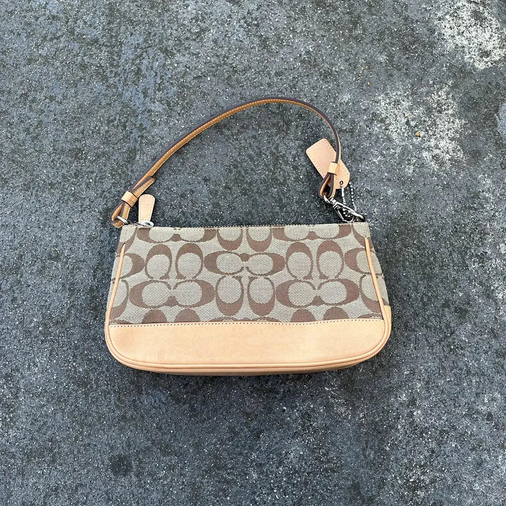 Coach Tan Canvas Shoulder Bag