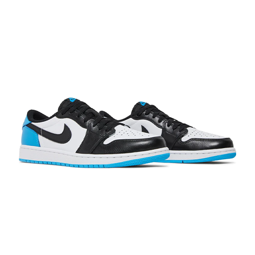 Nike Women's Air Jordan 1 Low Black and Dark Powder Blue