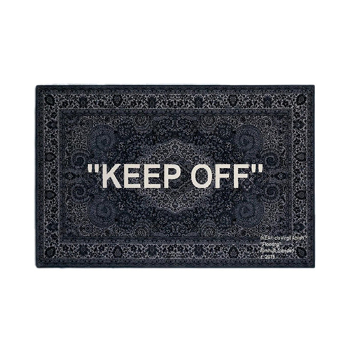 Virgil Abloh x IKEA KEEP OFF Rug Grey/White Front Image