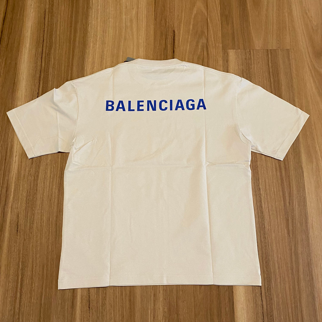 Balenciaga Logo T-Shirt Beige (XS)