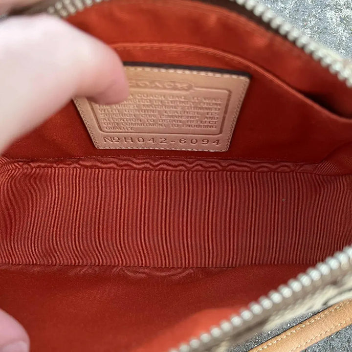 Coach Tan Canvas Shoulder Bag
