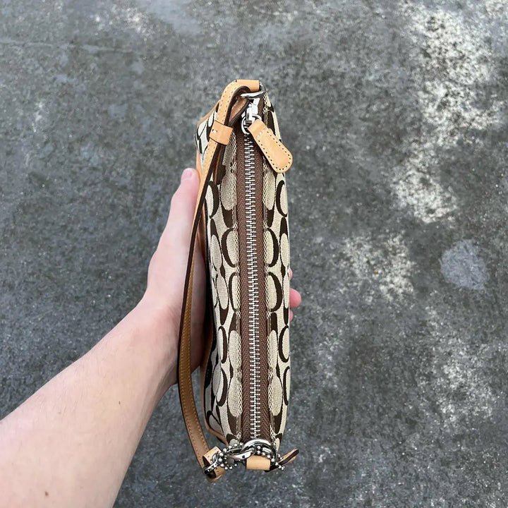 Coach Tan Canvas Shoulder Bag