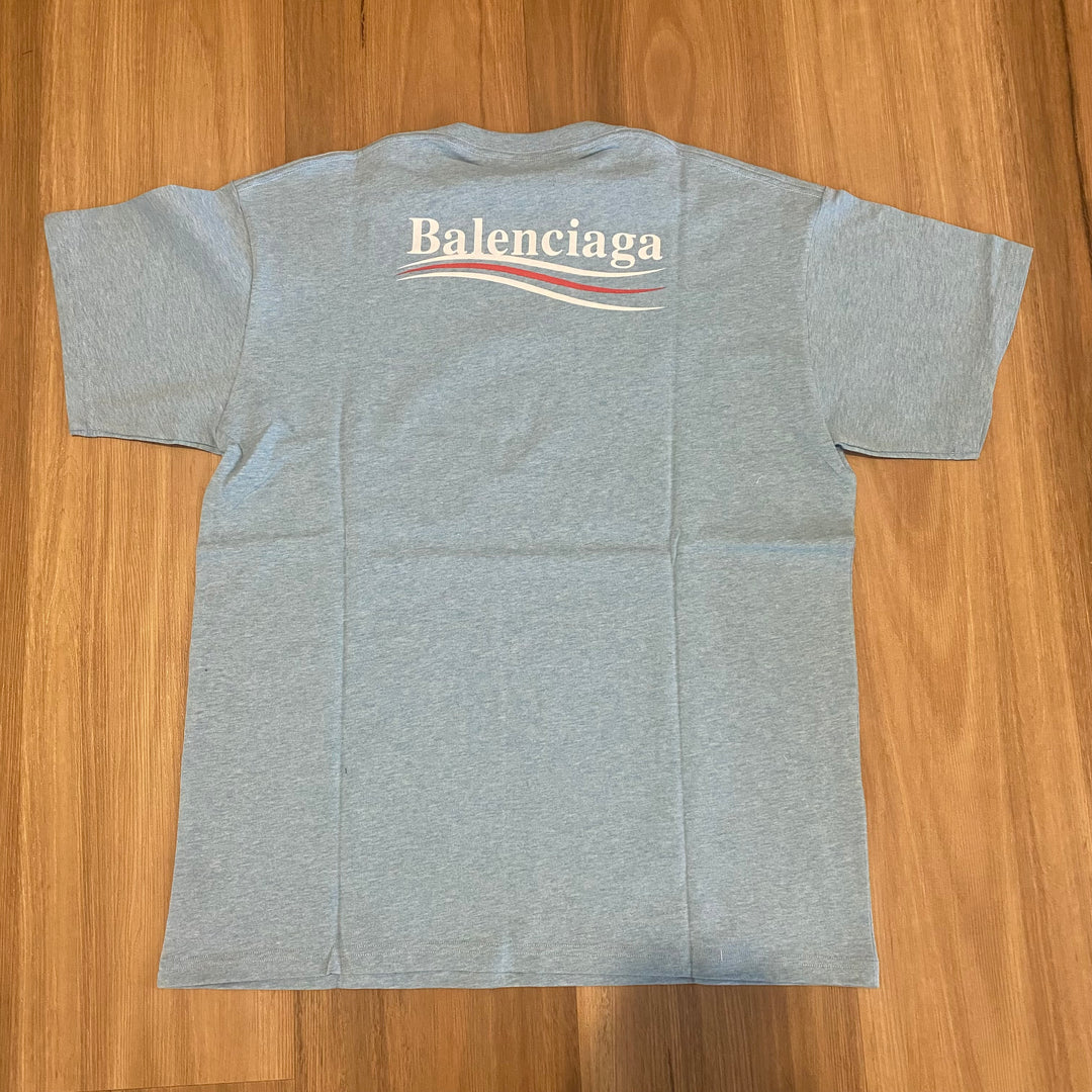 Balenciaga Campaign T-Shirt Light Blue Marle (XXS)