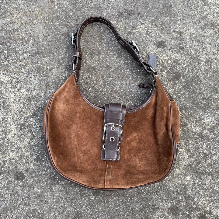 Coach Suede Hobo Handbag