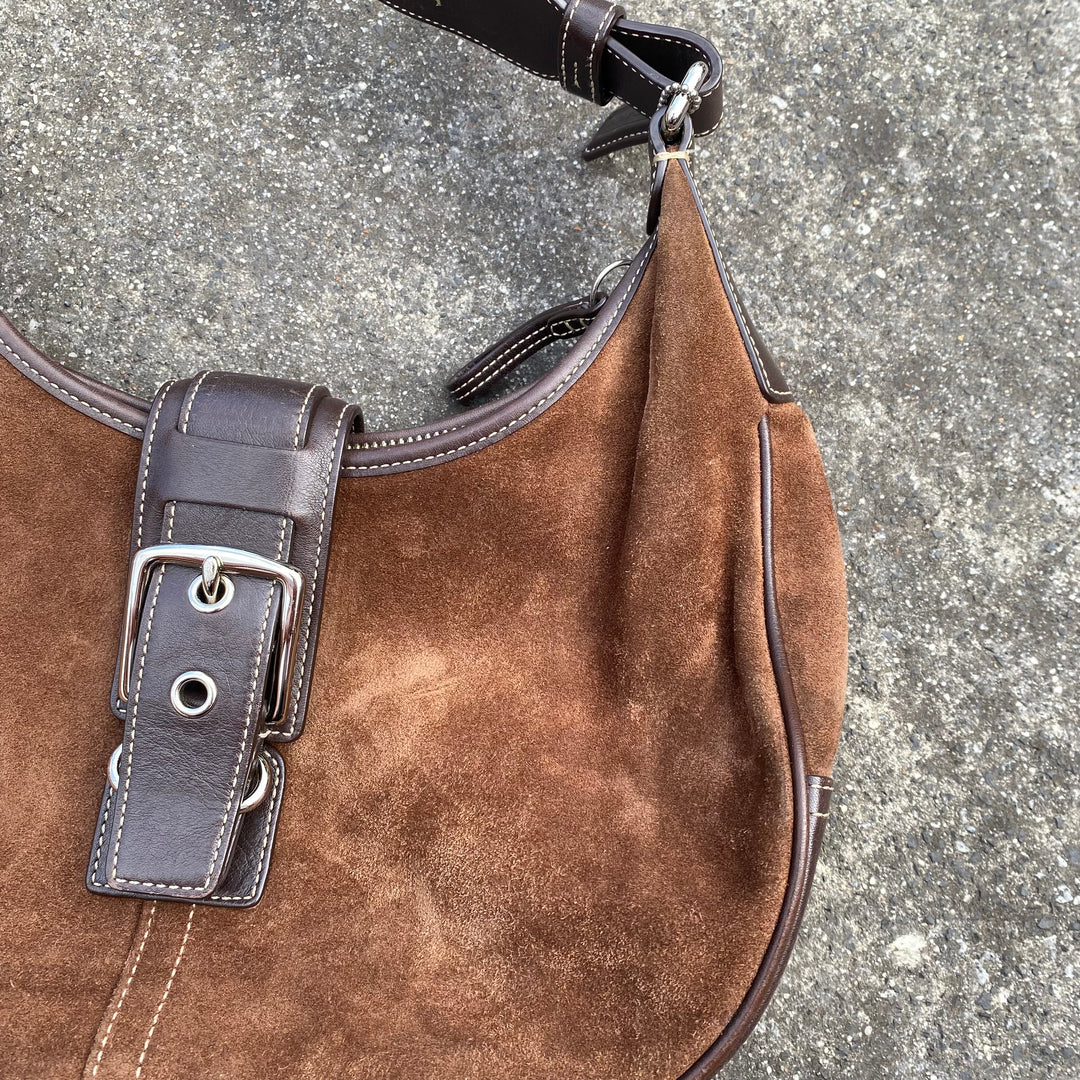 Coach Suede Hobo Handbag