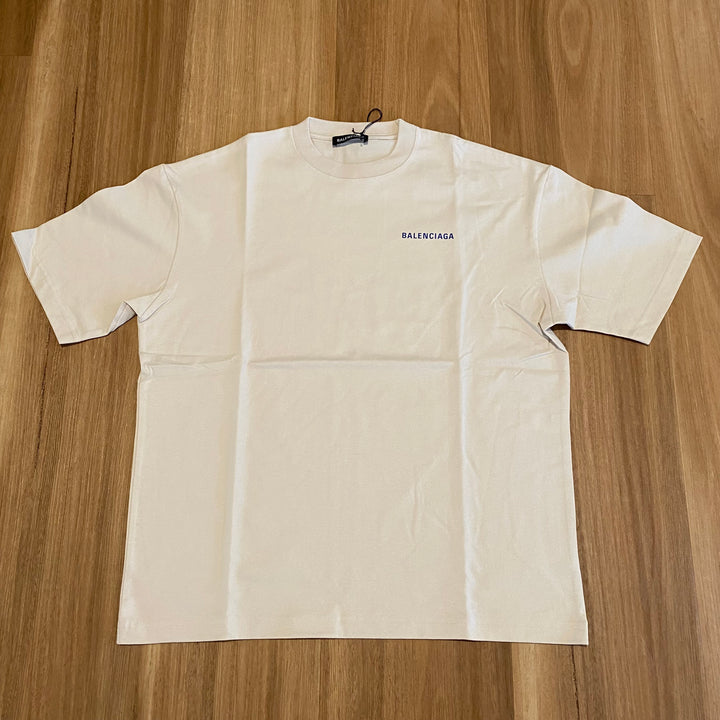 Balenciaga Logo T-Shirt Beige (Small)