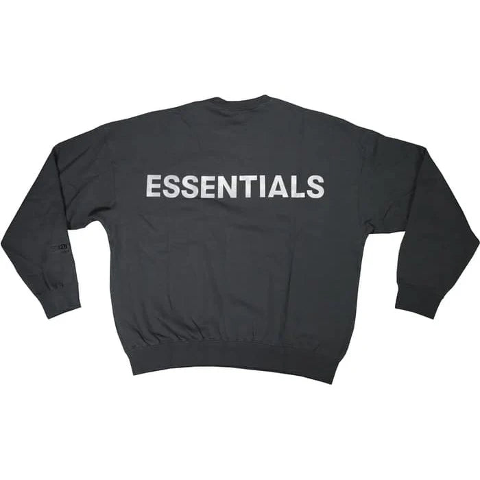 Fear Of God Essentials 3M Logo Black Crewneck SS19 | AHUA