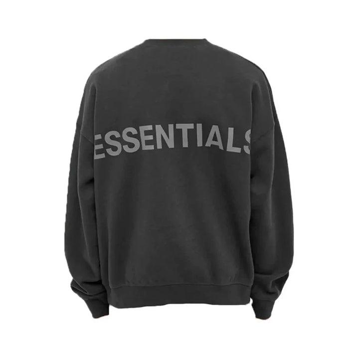 Fear Of God Essentials 3M Logo Black Crewneck SS19 | AHUA
