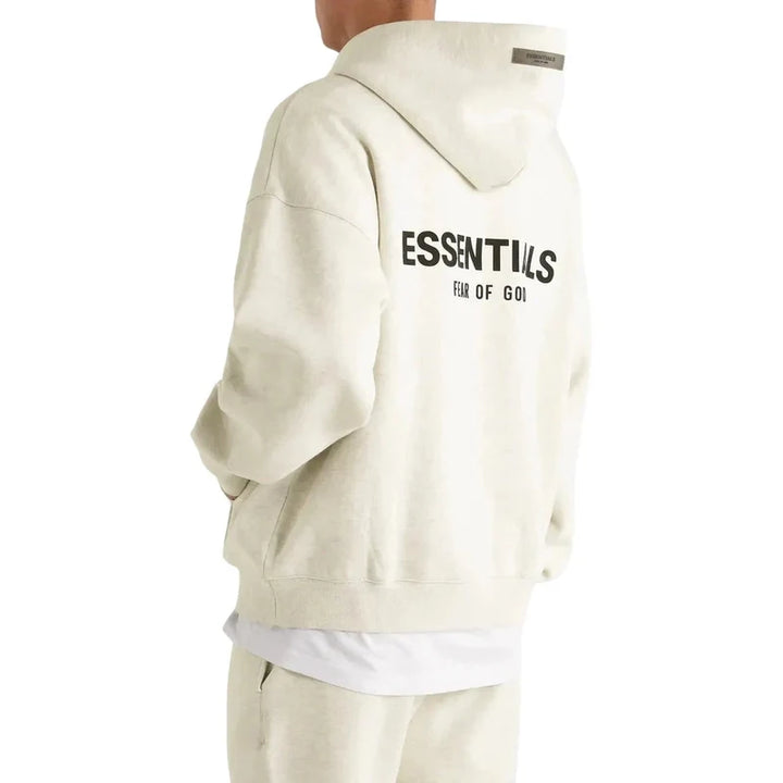 Fear Of God Essentials Pull-Over Hoodie Core 'Light Oatmeal' 2.0