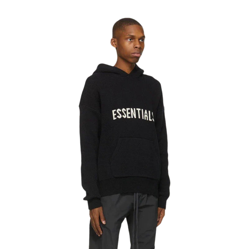 Fear of God Essentials SS21 Knit Hoodie 'Black'