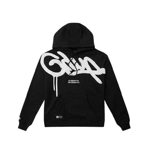 Geedup Handstyle Black White 2023 Hoodie Front Image